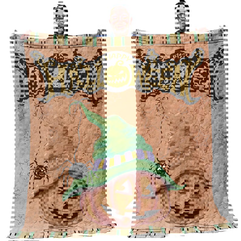 Halloween decorations halloween blankets and throws - happy halloween toland vintage quilt blanket - gifts halloween lovers Quilt Blanket