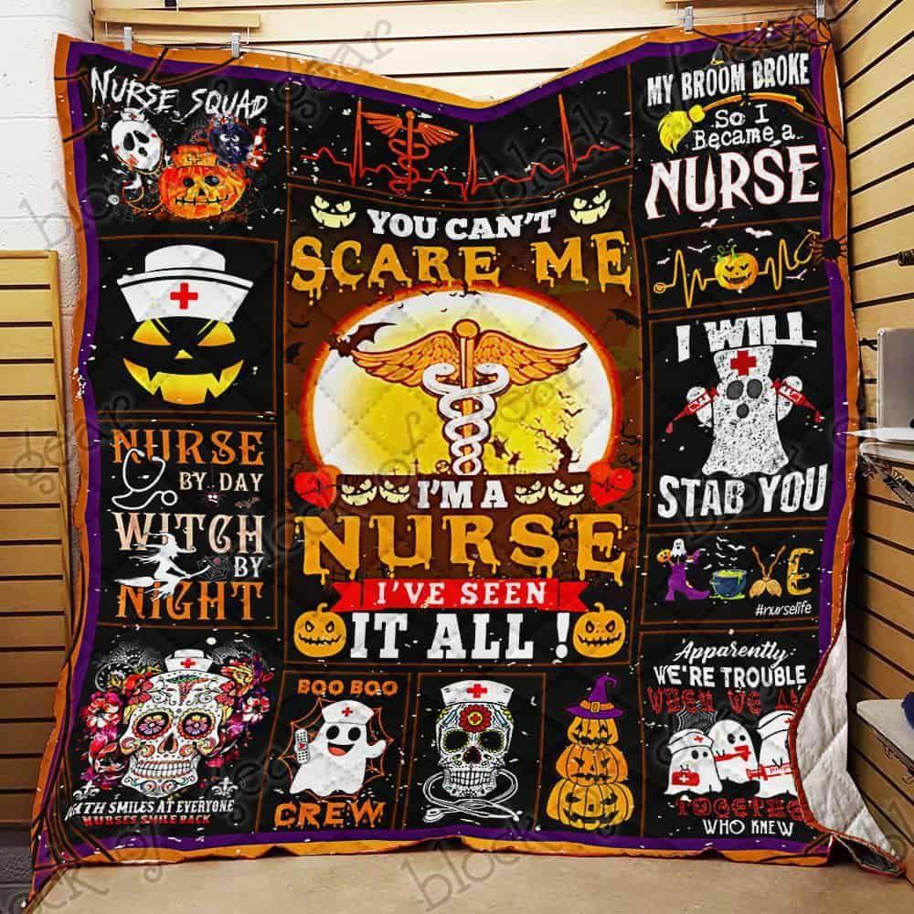 Halloween decorations halloween nurse 3d all over printed quilt blanket Quilt Blanket