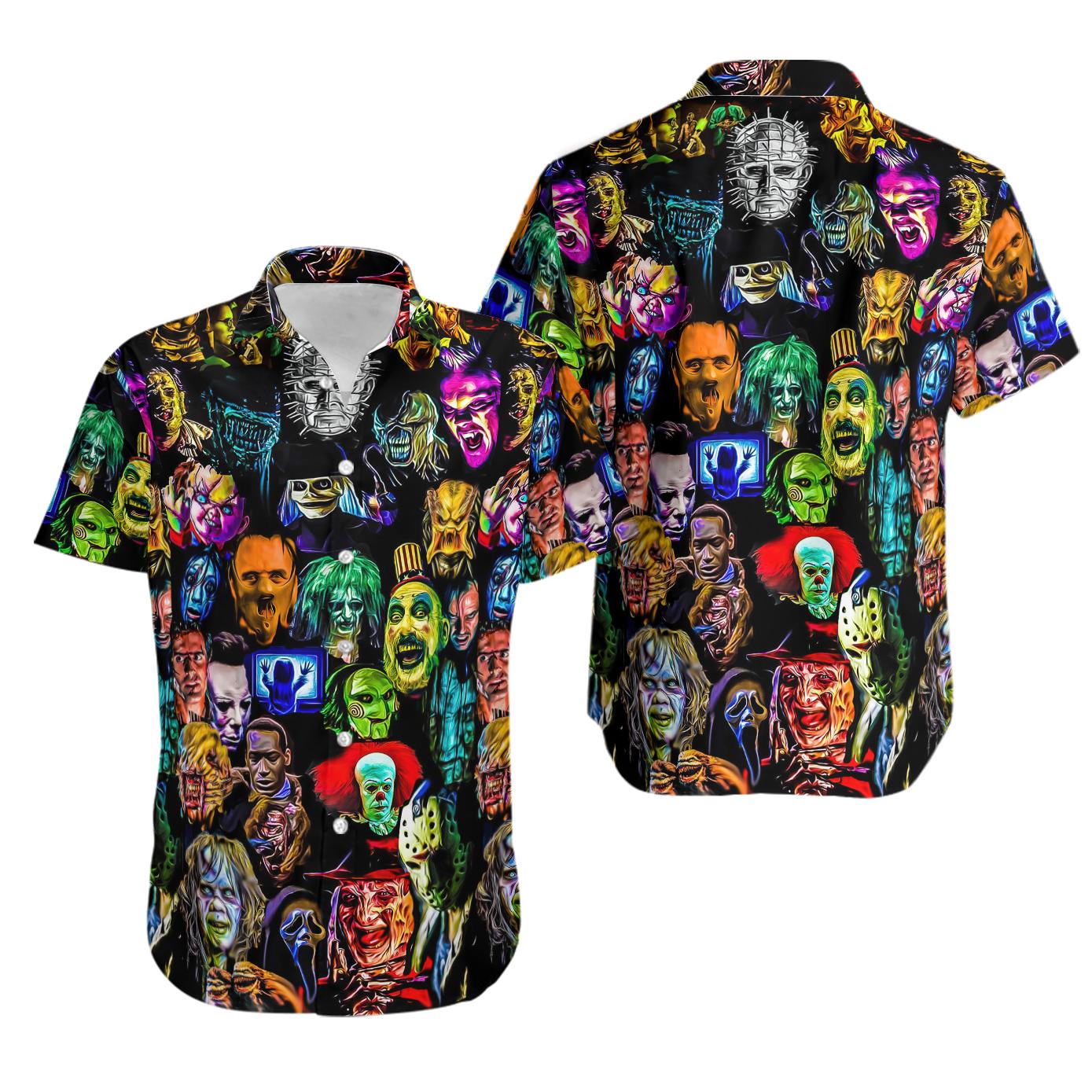Halloween horror hawaii shirt Hawaii Shirt Shorts & Flip Flops