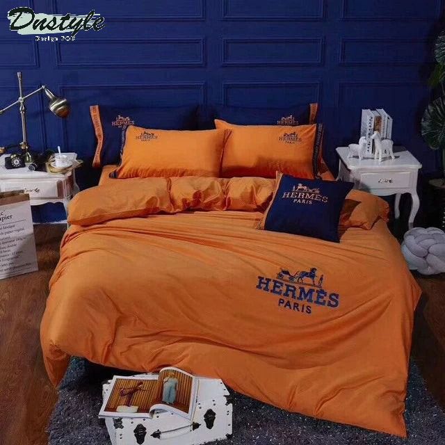 Hermes paris logo type 2017 Bedding Sets duvet hyperbeast Bedroom home decor bed linen luxury ideas premium fashion brand sheets covers blankets bedspread bedclothes
