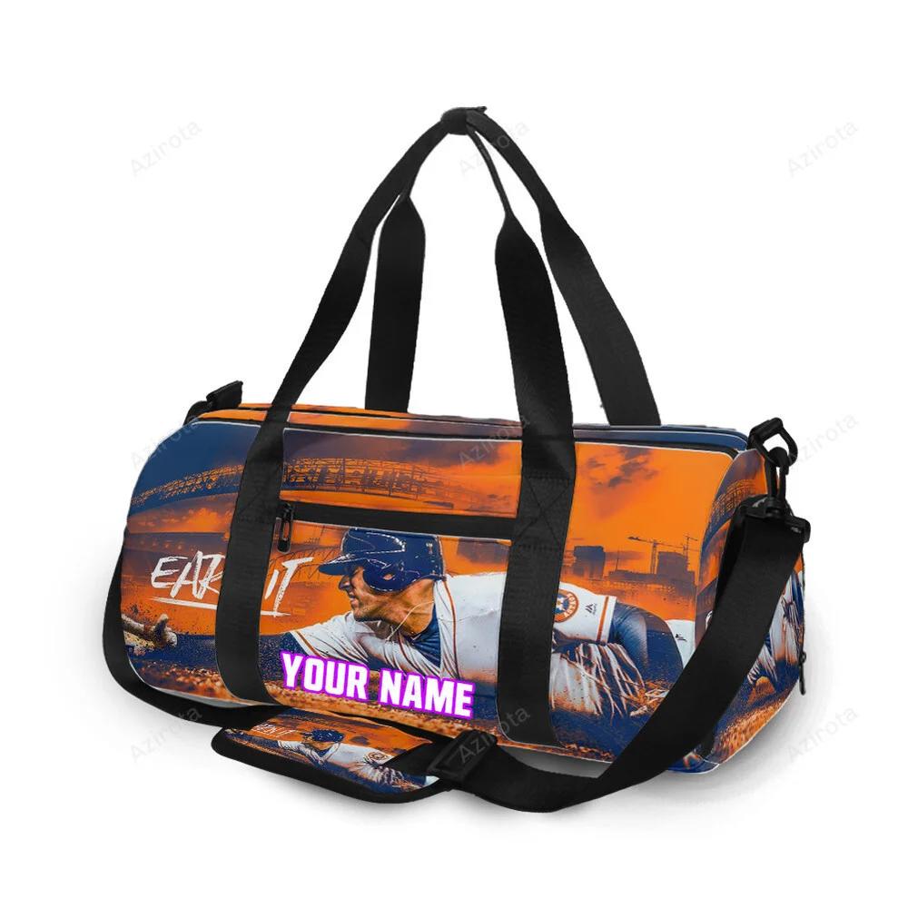 Houston astros earn it personalized name travel bag gym bag 1379 Travel Bag