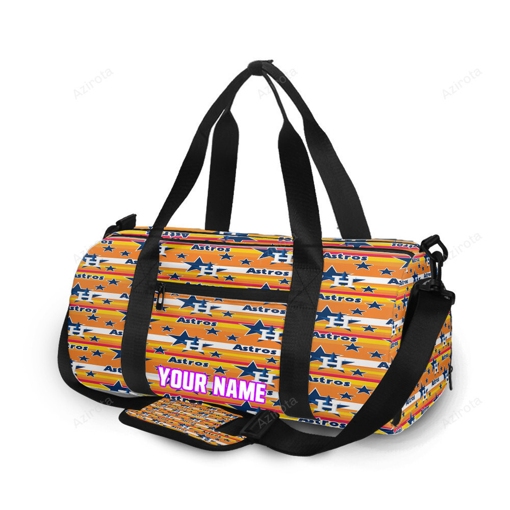Houston astros emblem v12 personalized name travel bag gym bag 1384 Travel Bag
