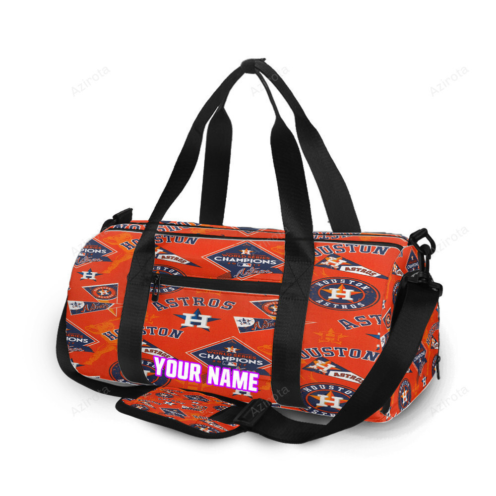 Houston astros emblem v9 personalized name travel bag gym bag 615 Travel Bag