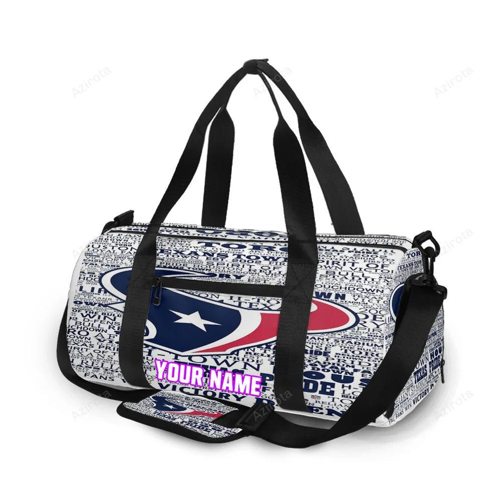 Houston texans text1 personalized name travel bag gym bag 56 Travel Bag