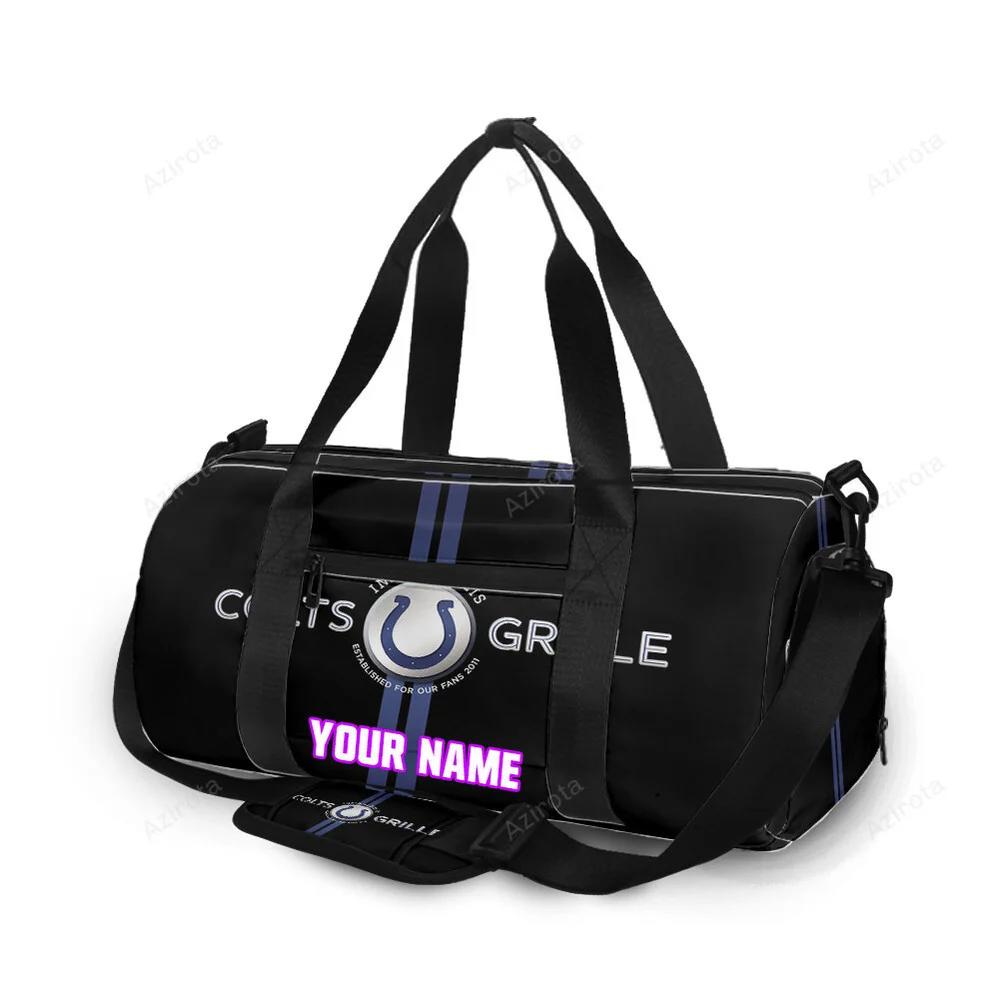 Indianapolis colts horseshoe colts grille personalized name travel bag gym bag 174 Travel Bag