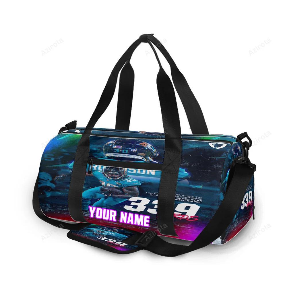 Jacksonville jaguars james robinson 30 v2 personalized name travel bag gym bag 1491 Travel Bag