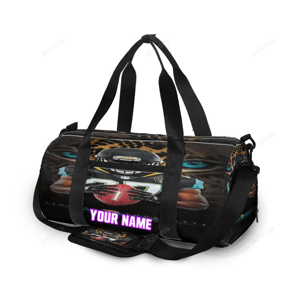 Jacksonville jaguars leonard fournette personalized name travel bag gym bag 875 Travel Bag