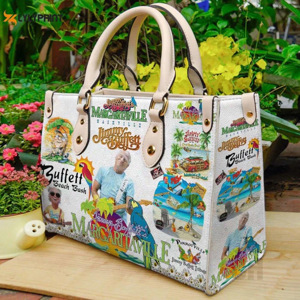 Jimmy buffett 3 leather handbag gift for women 2357 Women Leather Hand Bag