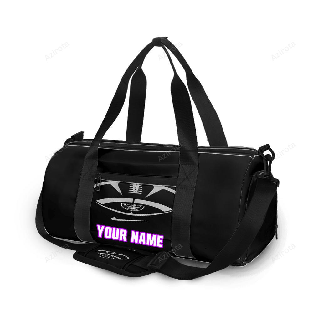 Las vegas raiders logo ball personalized name travel bag gym bag 1806 Travel Bag