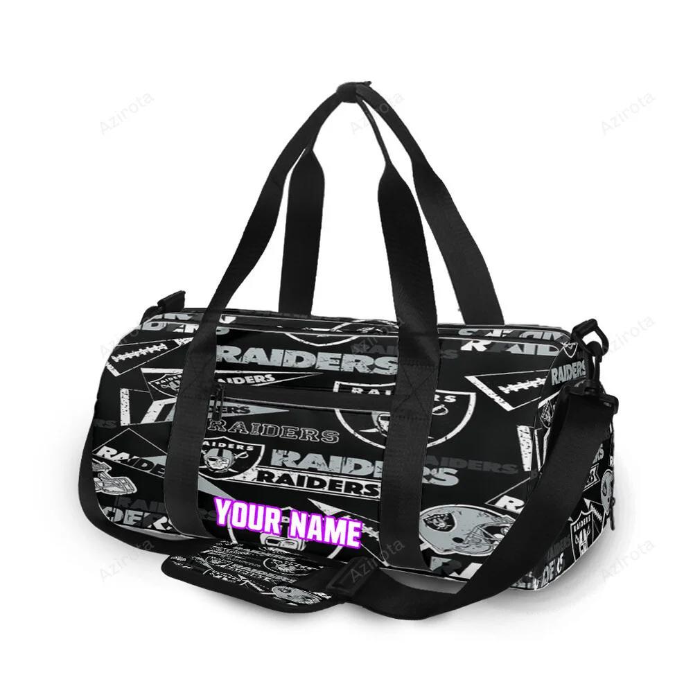 Las vegas raiders logo pattern5 personalized name travel bag gym bag 2094 Travel Bag