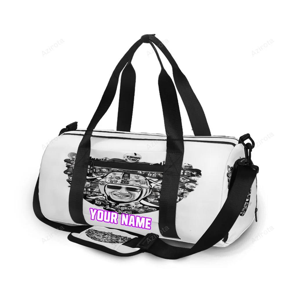 Las vegas raiders team winning2 personalized name travel bag gym bag 1708 Travel Bag
