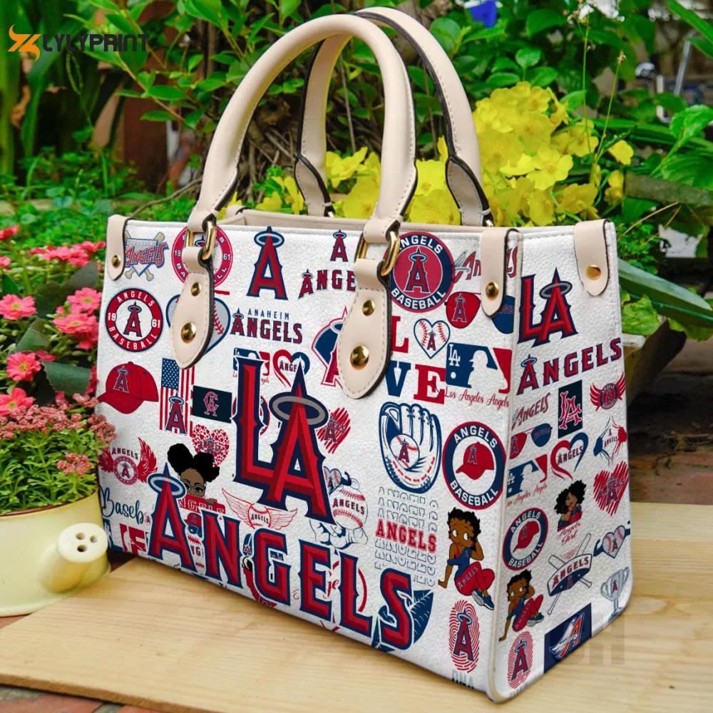 Los angeles angels leather bag for women gift 1554 Women Leather Hand Bag