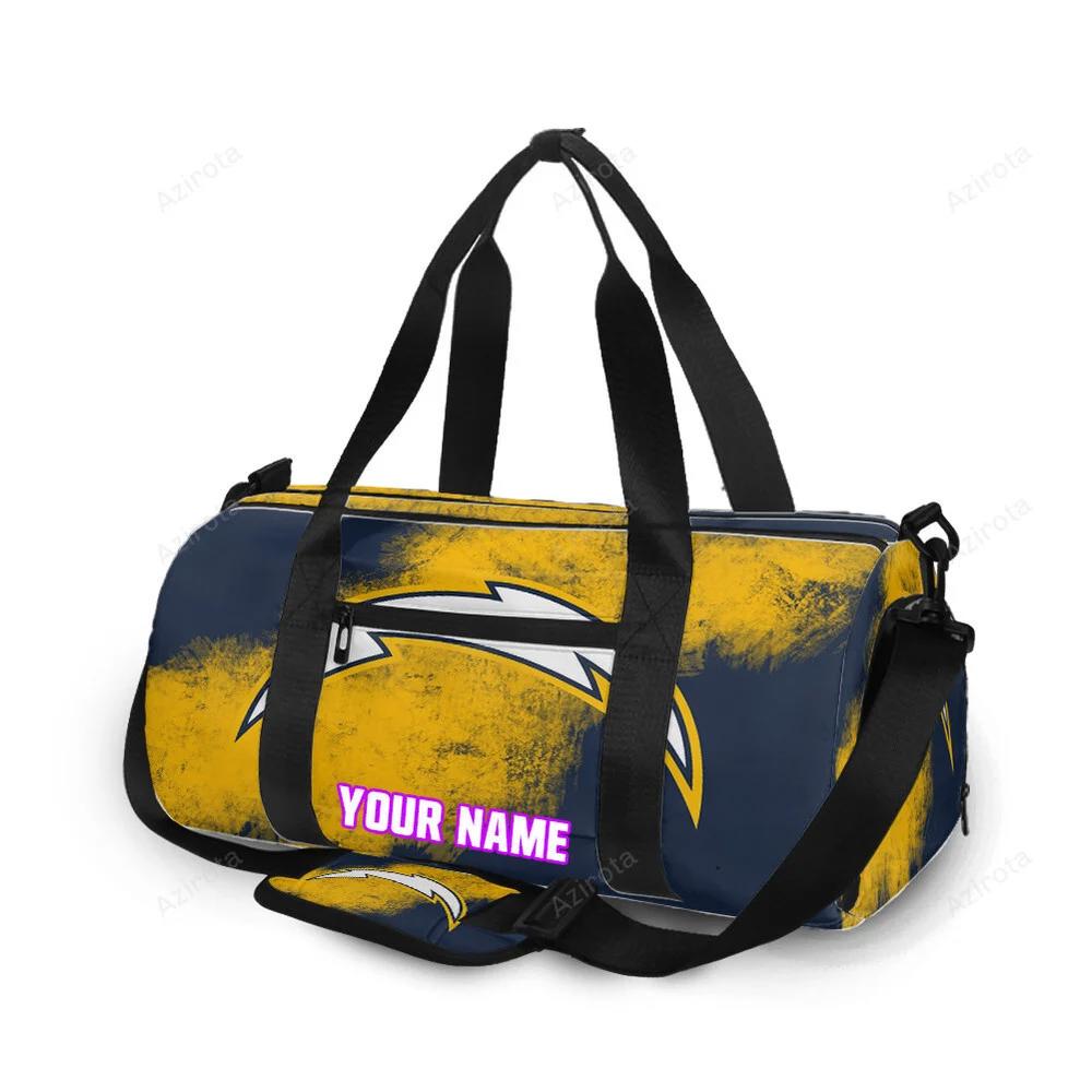 Los angeles chargers emblem v12 personalized name travel bag gym bag 1787 Travel Bag