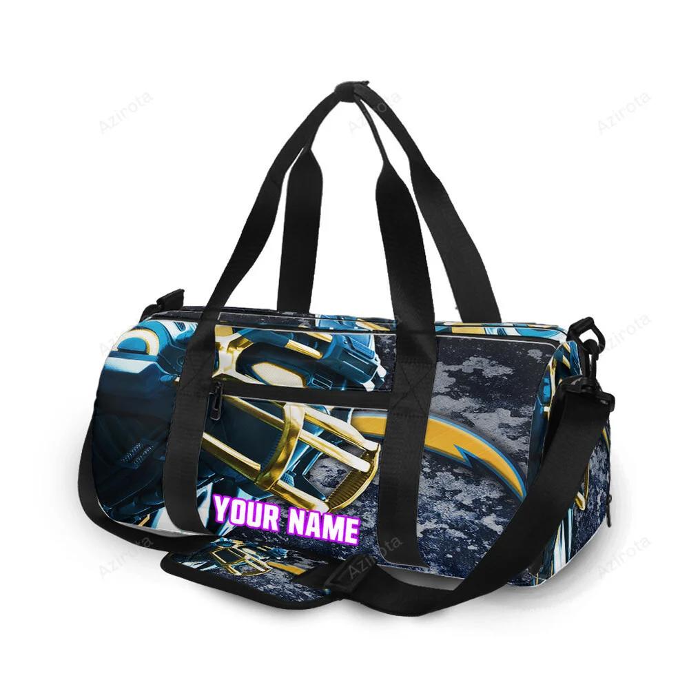 Los angeles chargers helmet v30 personalized name travel bag gym bag 1433 Travel Bag