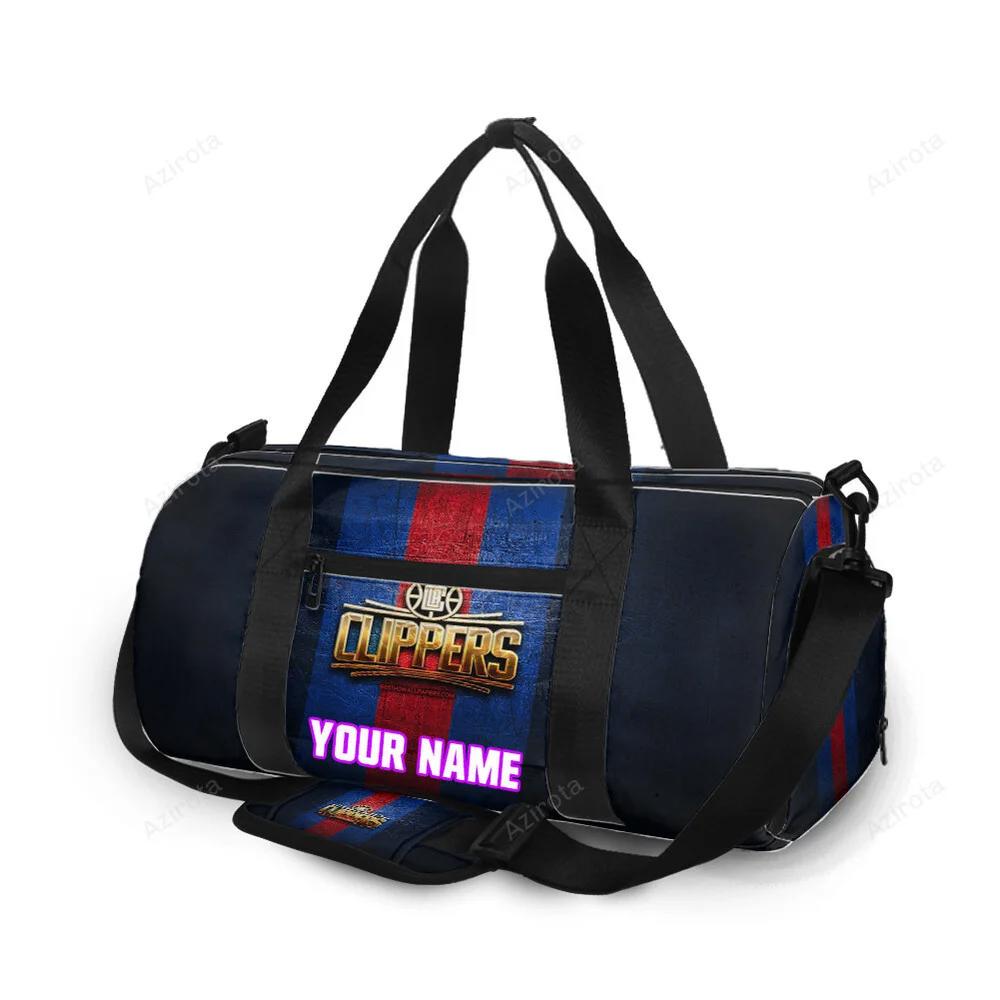 Los angeles clippers logo golden personalized name travel bag gym bag 1026 Travel Bag