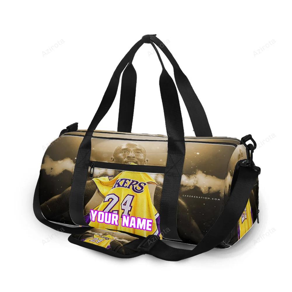 Los angeles lakers 24 kobe bryant v10 personalized name travel bag gym bag 199 Travel Bag