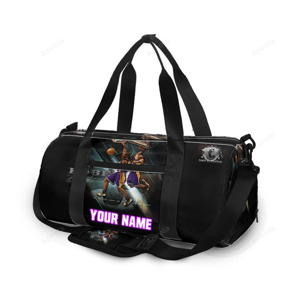 Los angeles lakers 24 kobe bryant v24 personalized name travel bag gym bag 773 Travel Bag