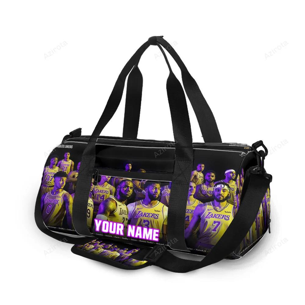 Los angeles lakers players v14 personalized name travel bag gym bag 72 Travel Bag