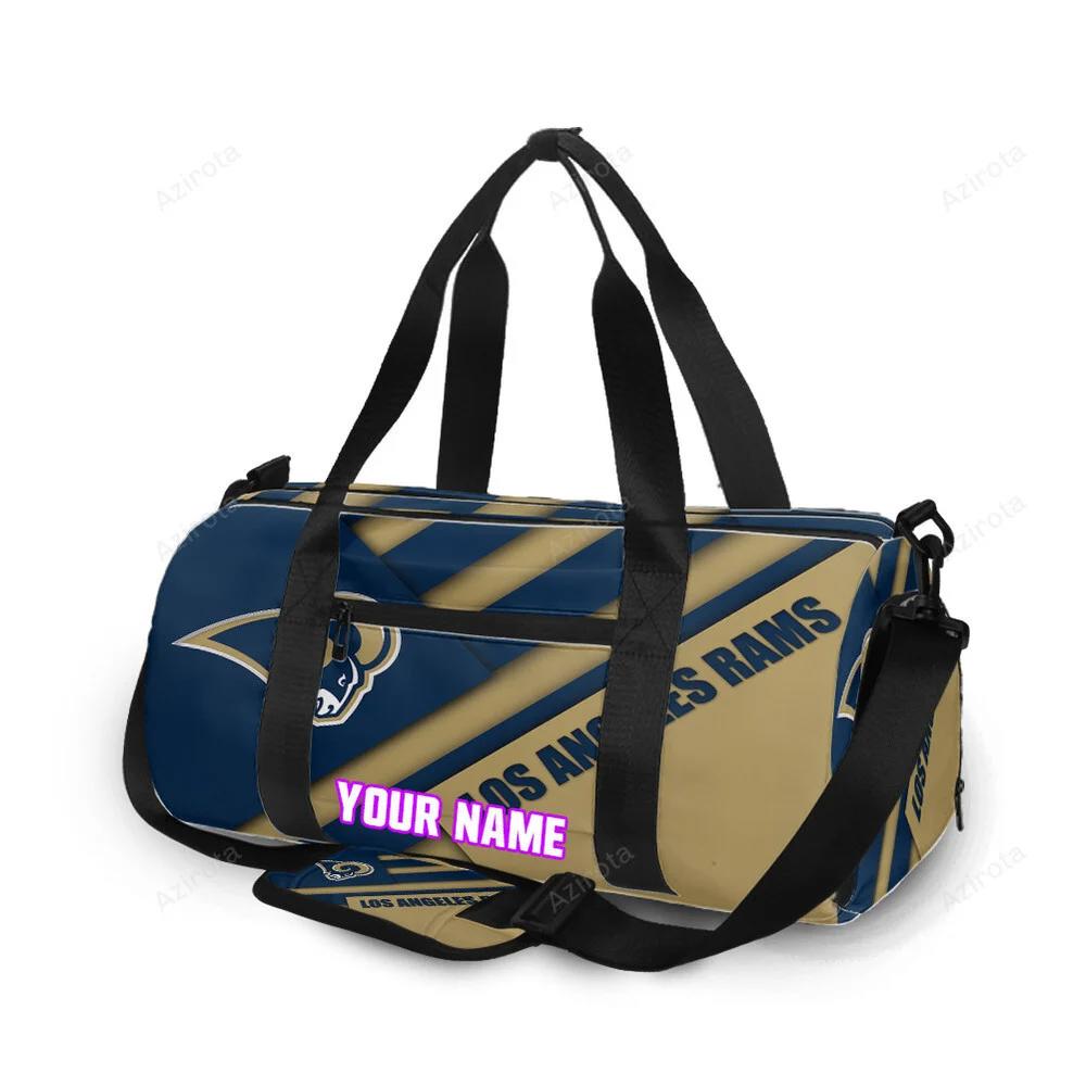 Los angeles rams name yellow navy personalized name travel bag gym bag 1470 Travel Bag