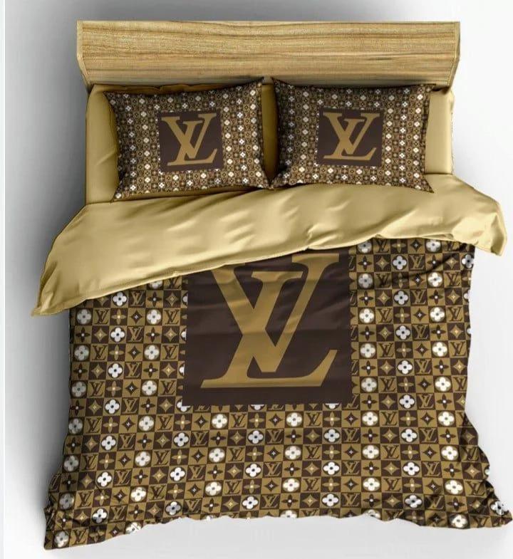 Louis vuitton amazing logo type 329 Bedding Sets sheets premium fashion brand hyperbeast Bedroom bedspread blankets bed linen luxury ideas duvet home decor covers bedclothes