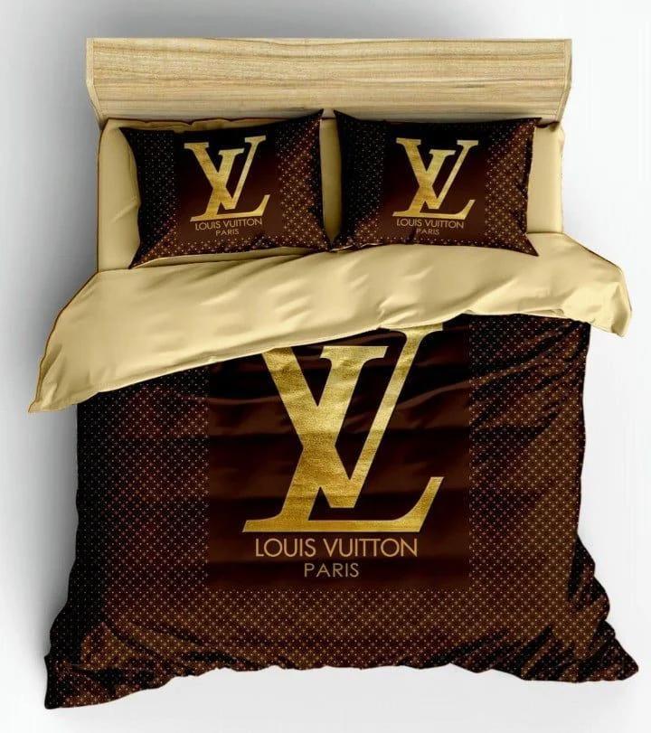Louis vuitton logo type 327 Bedding Sets hyperbeast Bedroom covers premium fashion brand blankets bedclothes sheets bedspread duvet luxury ideas bed linen home decor