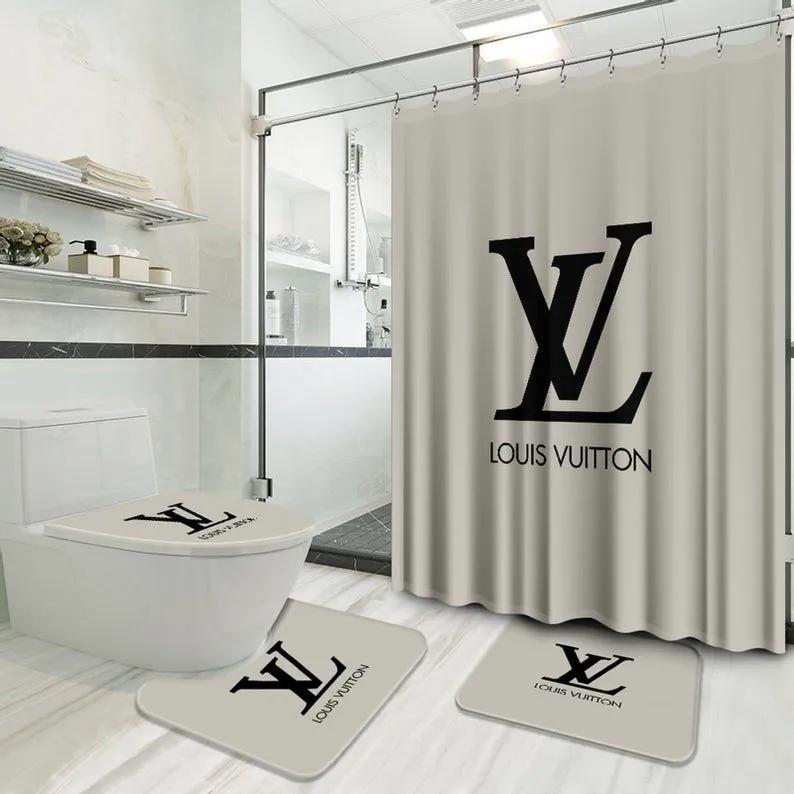 Louis vuitton lv louis vuitton bathroom set hypebeast luxury fashion brand bath mat home decor Bathroom Set