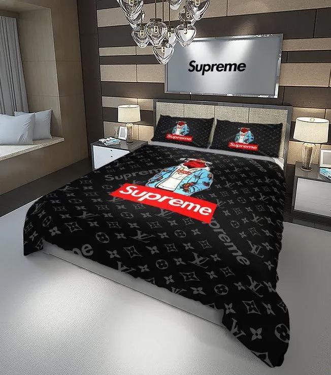 Louis vuitton supreme stormtrooper logo type 853 Bedding Sets blankets luxury ideas duvet bedspread bed linen premium fashion brand bedclothes covers home decor sheets hyperbeast Bedroom