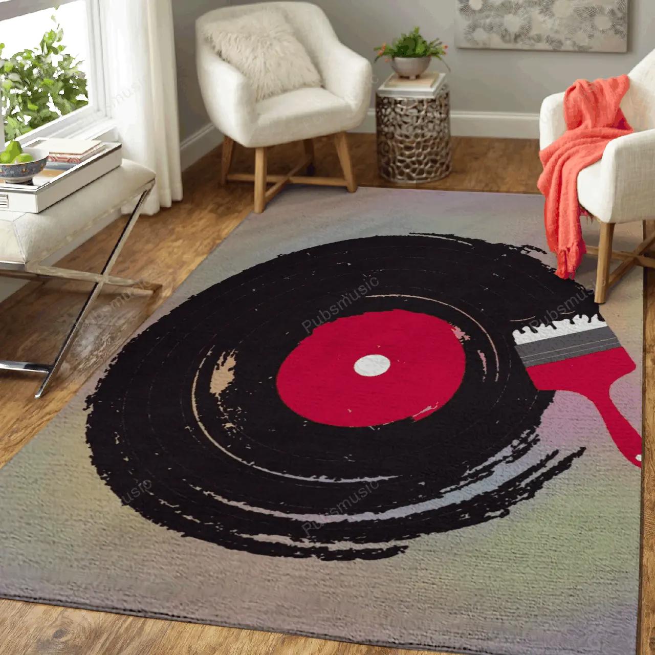 Lp music art for fans area rug living room carpet rug regtangle carpet floor decor home decor Rectangle Rug