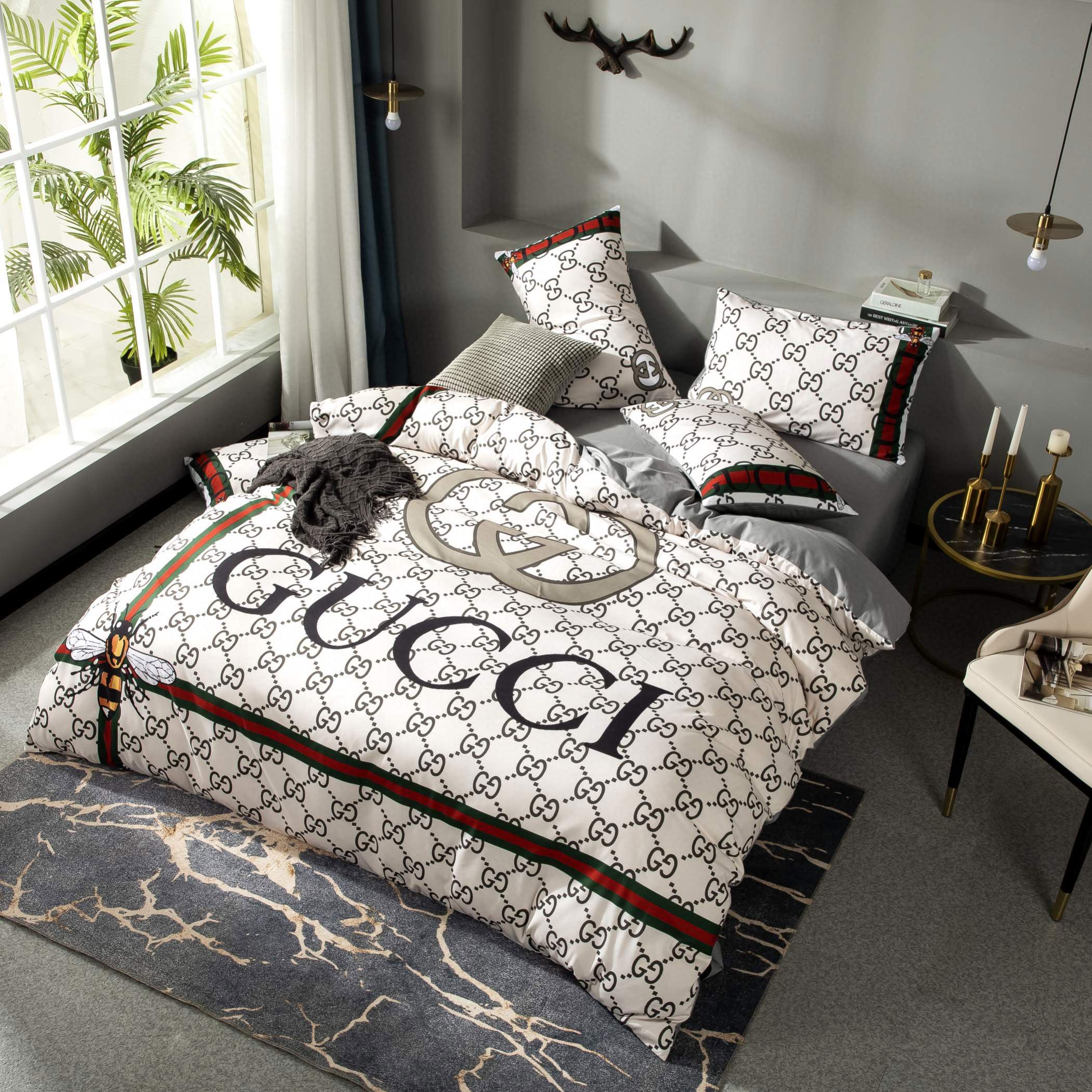 Luxury gc gucci type 187 luxury brand  Bedding Sets bedspread bedclothes bed linen sheets blankets Bedroom ideas duvet covers home decor