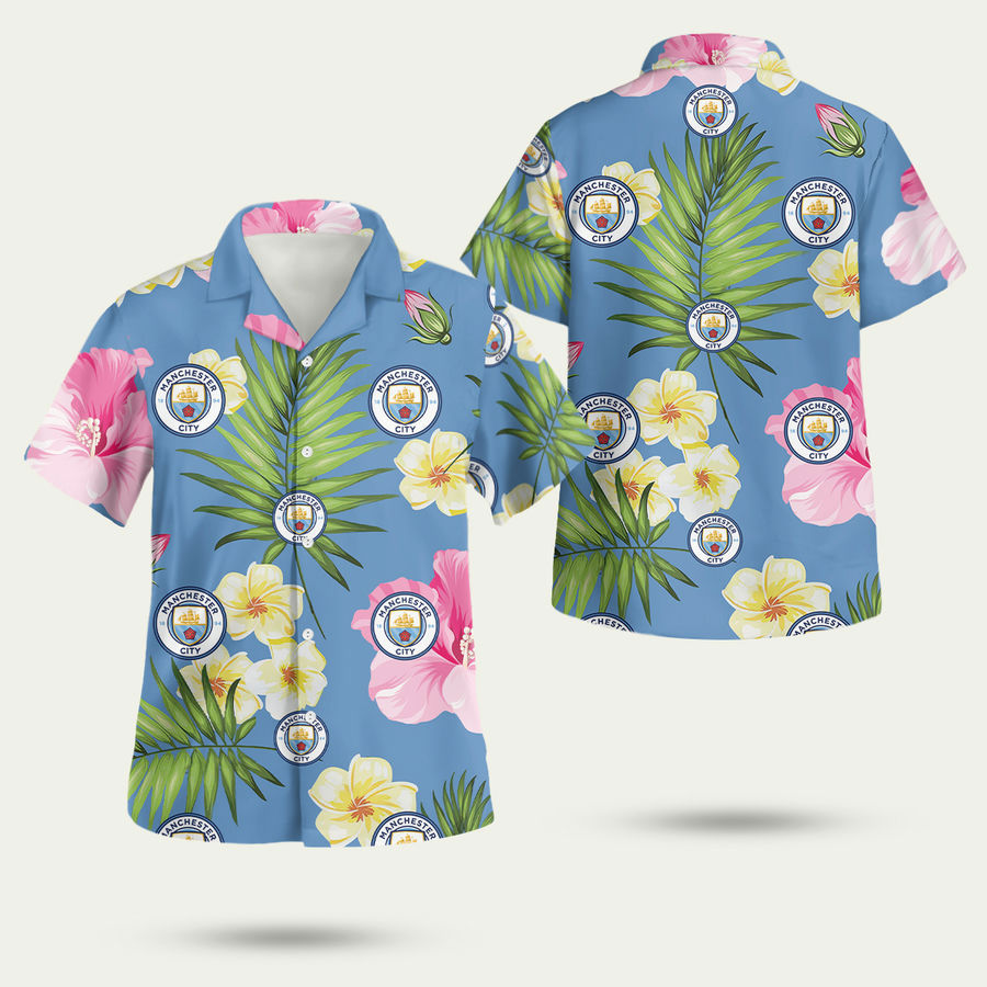 Manchester city fc summer hawaiian shirt Hawaii Shirt Shorts & Flip Flops