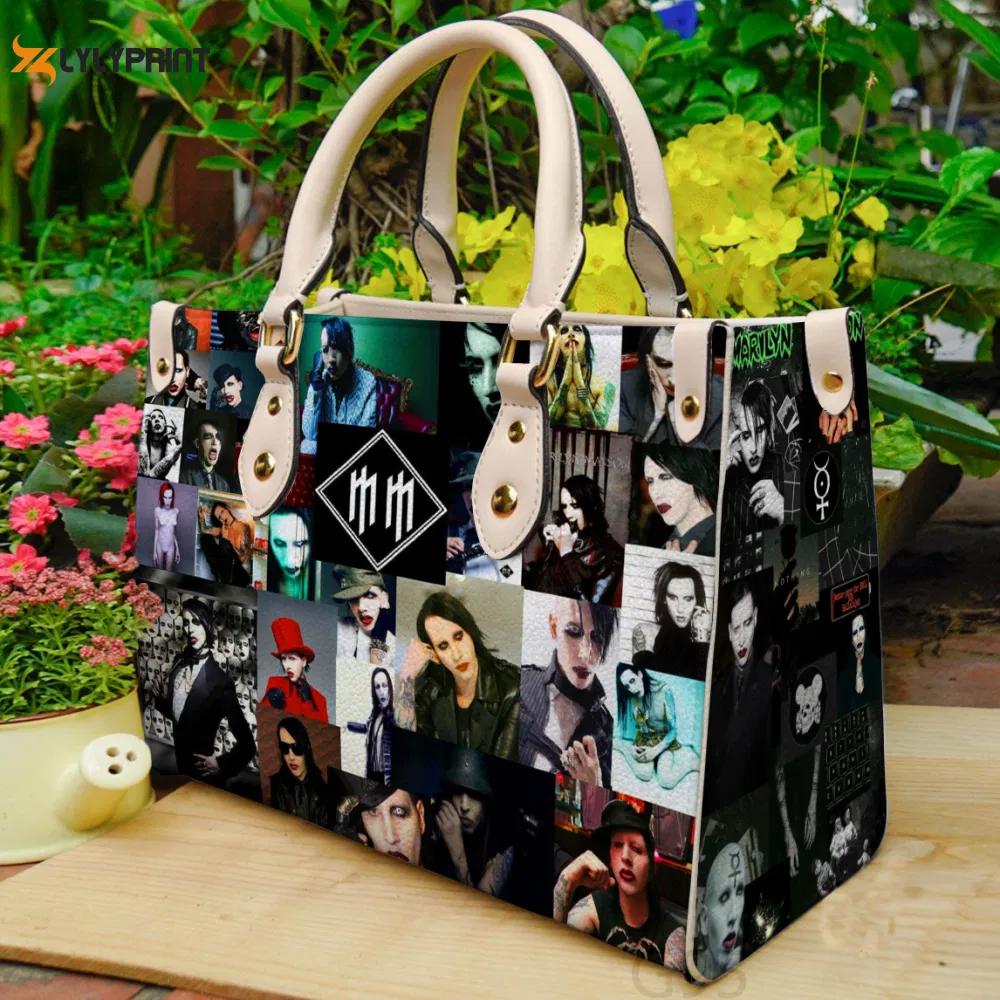 Marilyn manson 2 leather bag for women gift 4054 Women Leather Hand Bag