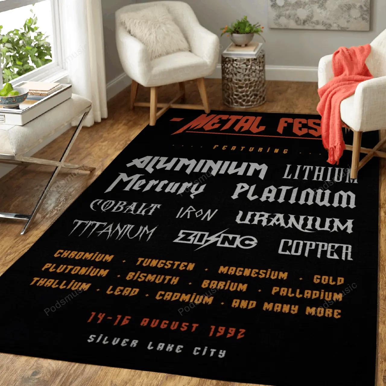 Metal fest music art for fans area rug living room carpet rug regtangle carpet floor decor home decor Rectangle Rug