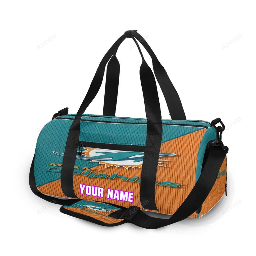 Miami dolphins logo 9 personalized name travel bag gym bag 1538 Travel Bag