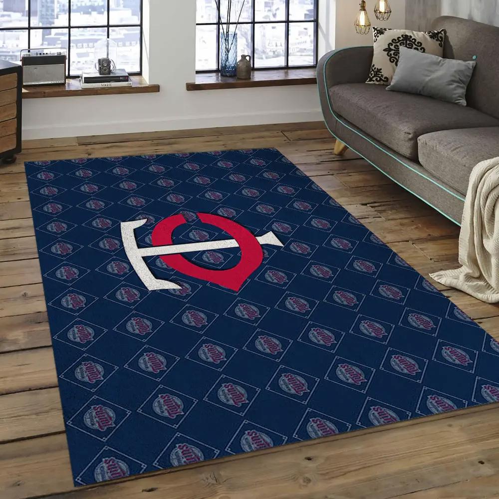 Mlb minnesota twins baseball team logo rectangle area mts19 Rectangle Rug