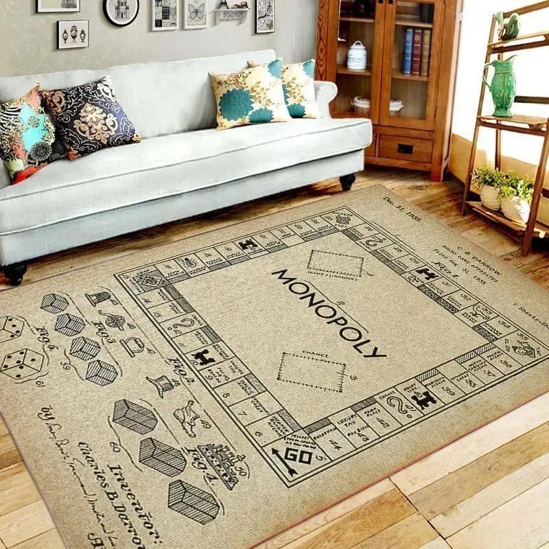Monopoly area rugs board games carpet gamer bedroom living room rugs rug regtangle carpet floor decor home decor Rectangle Rug