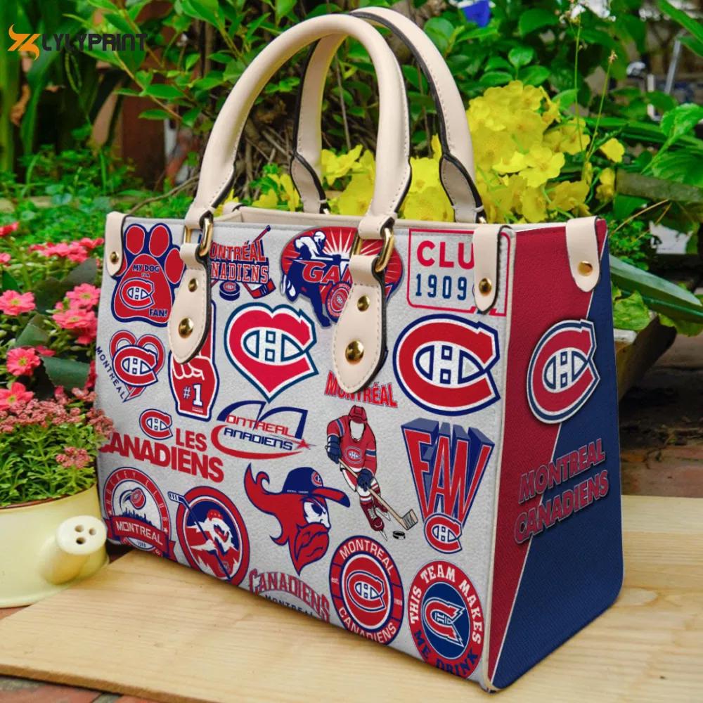 Montreal canadiens leather handbag gift for women 653 Women Leather Hand Bag