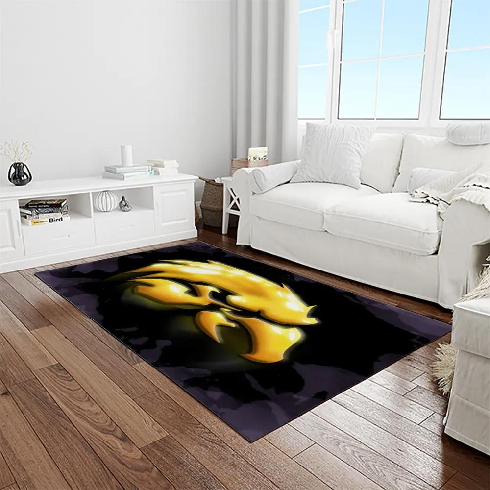 Ncaa iowa hawkeyes college sport basketball and foolball team logo rectangle area rug iwh36 Rectangle Rug