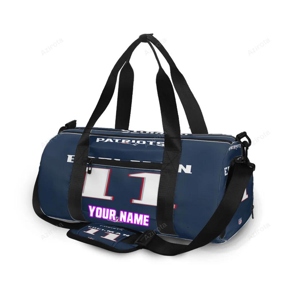New england patriots edelman 11 uniform personalized name travel bag gym bag 1631 Travel Bag
