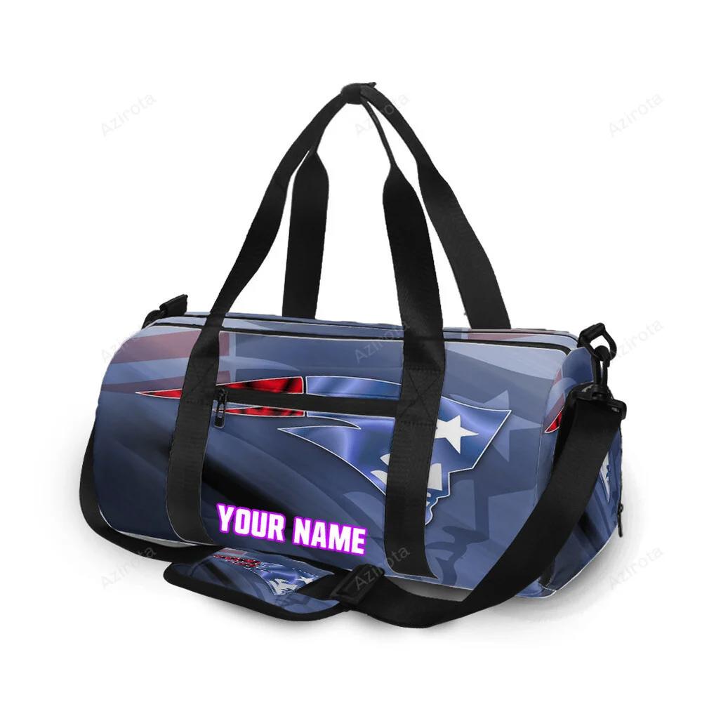 New england patriots shadow blue personalized name travel bag gym bag 2009 Travel Bag