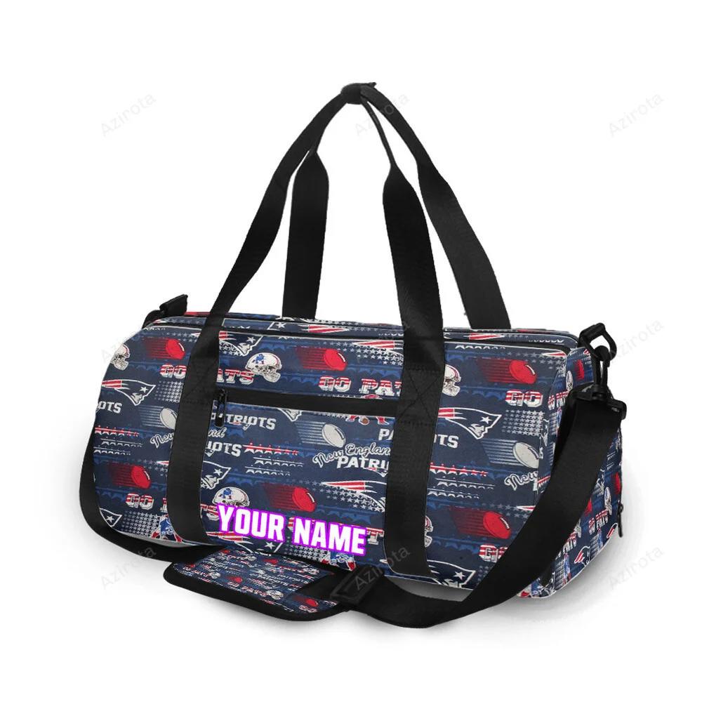 New england patriots5 personalized name travel bag gym bag 1584 Travel Bag