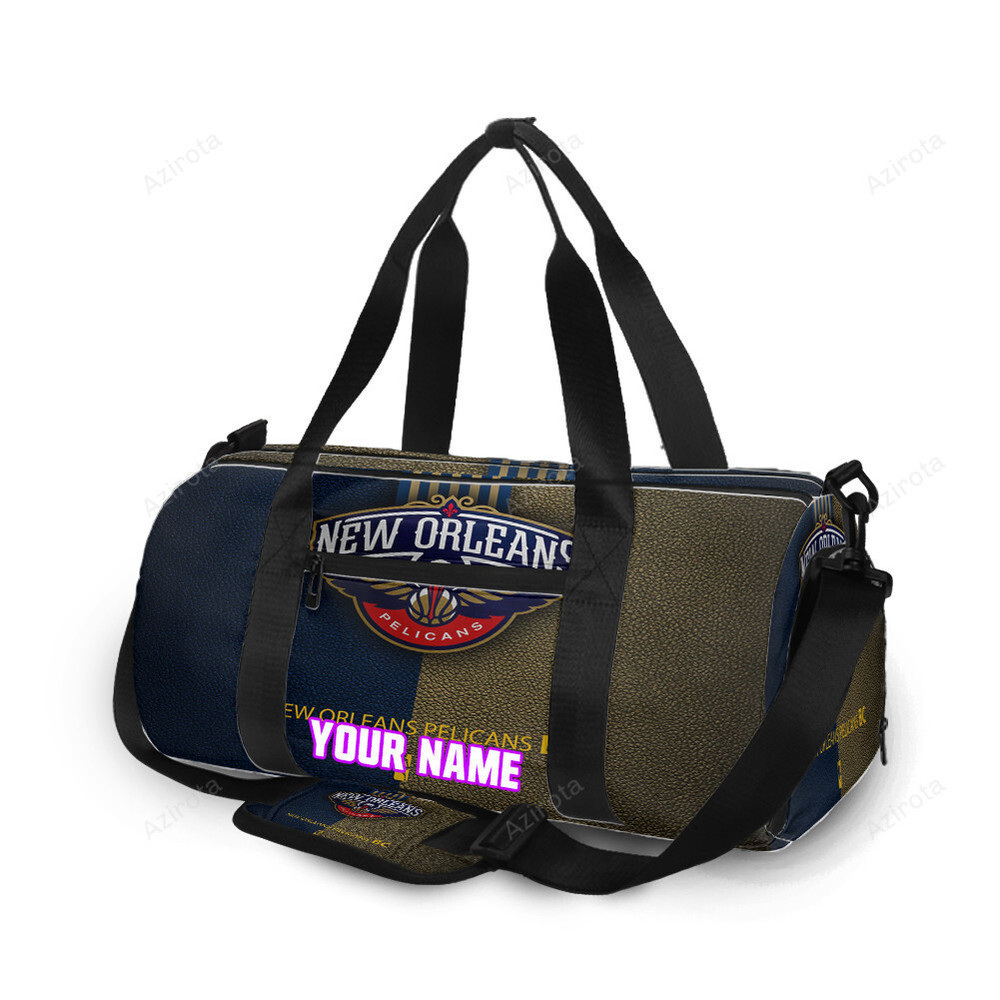 New orleans pelicans emblem v10 personalized name travel bag gym bag 507 Travel Bag