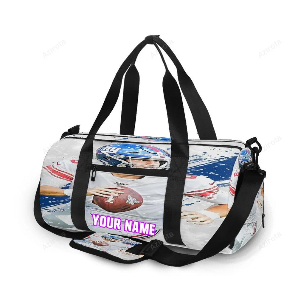 New york giants daniel jones6 personalized name travel bag gym bag 1585 Travel Bag