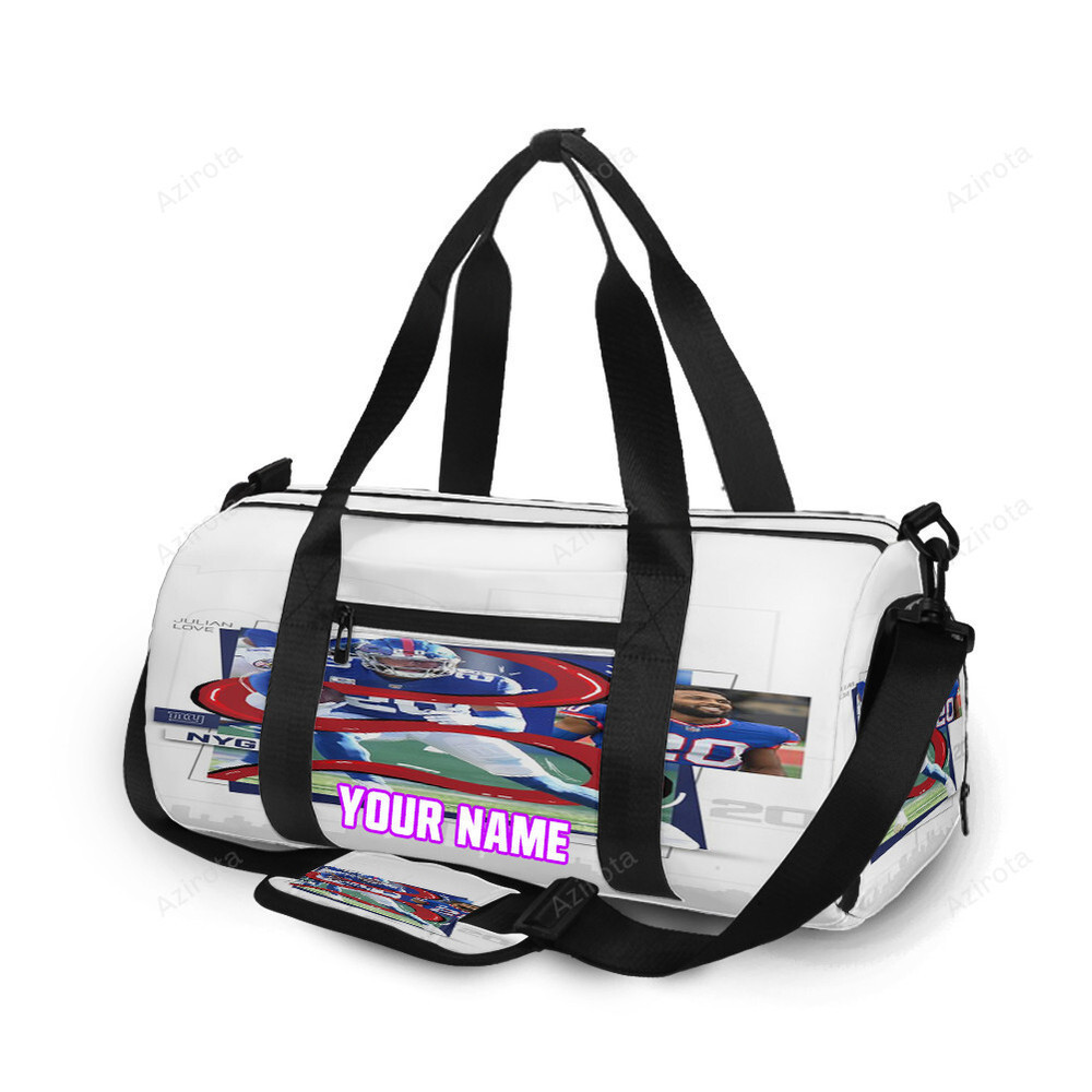New york giants julian love1 personalized name travel bag gym bag 807 Travel Bag