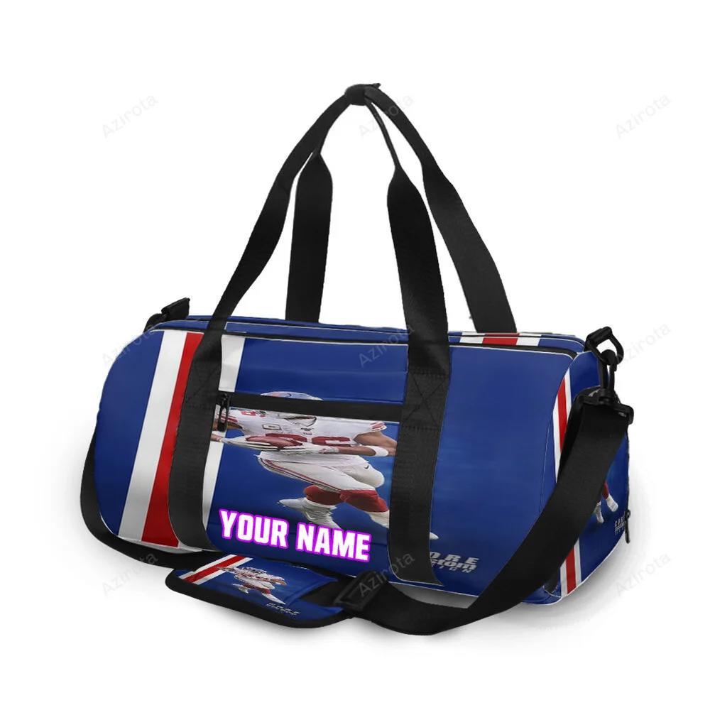 New york giants saquon barkley6 personalized name travel bag gym bag 155 Travel Bag