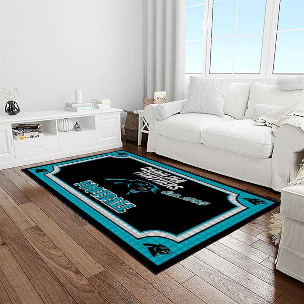 Nfl carolina panthers football team logo rectangle area rug cp32 Rectangle Rug