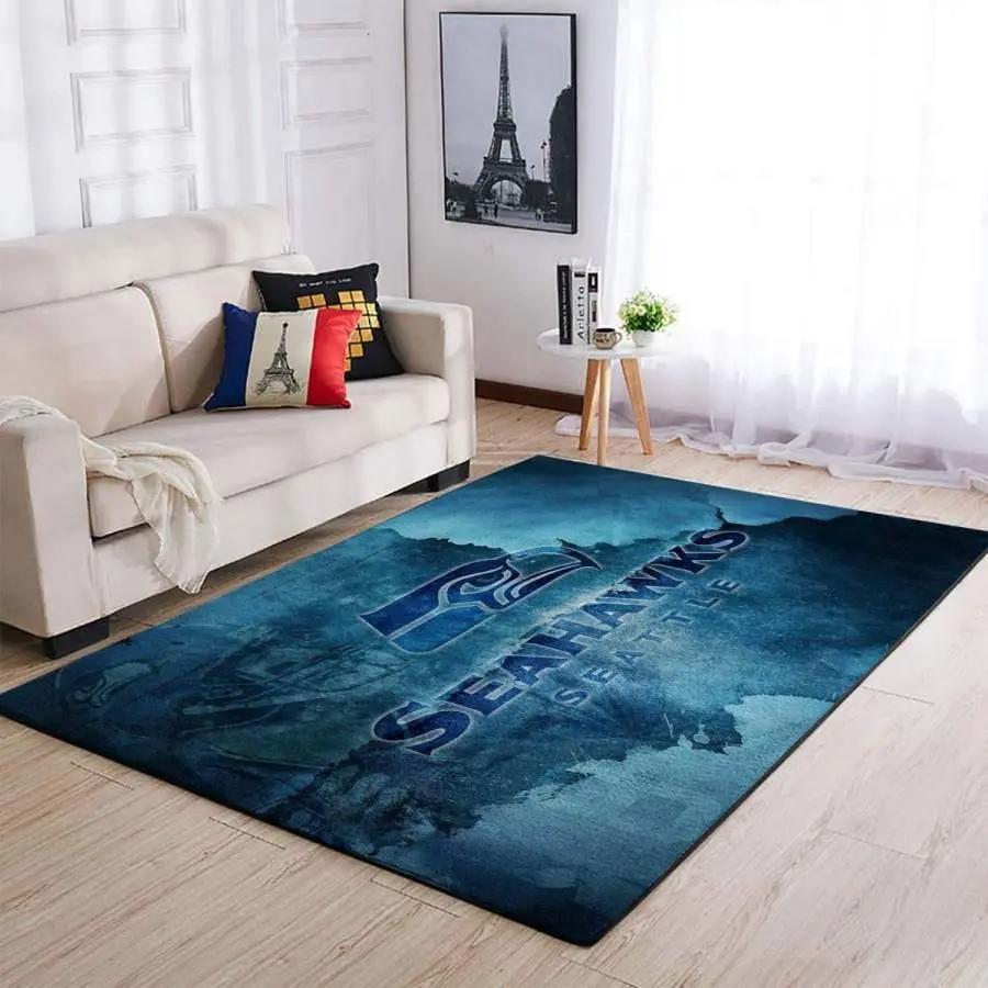 Nfl seattle seahawks area rug living room rug home decor home decor Rectangle Rug