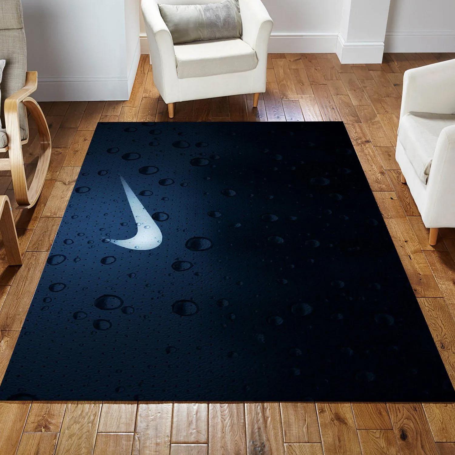 Nike logo type 853. Upgrade Your Living Room with Luxury Home Decor: Area Carpets, Floor Decor, Door Mats, and Hot Gift Items with style a High-End Fashion Brand Rectangle Rug
