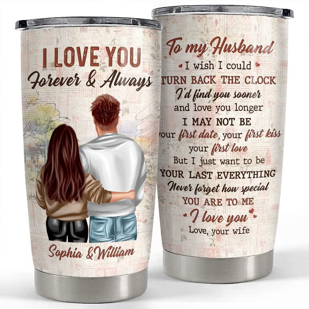 Personalized couple tumbler to my husband i love you gift from wife Personalized Tumbler