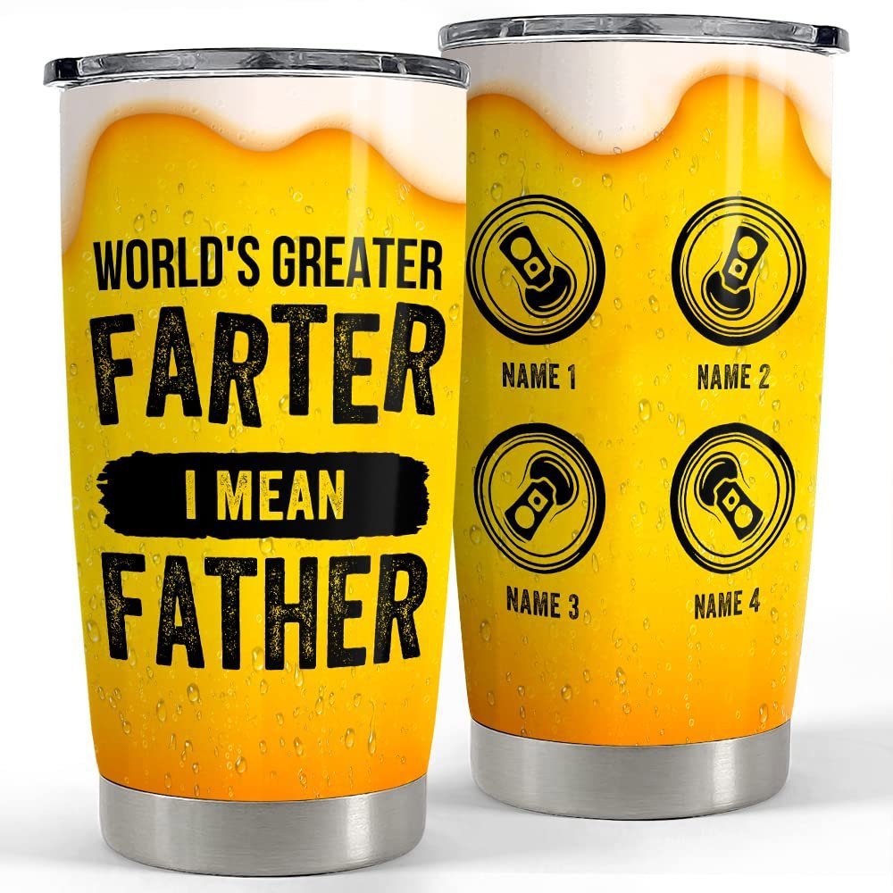 Personalized dad tumbler funny beer simulation for father’s day Personalized Tumbler