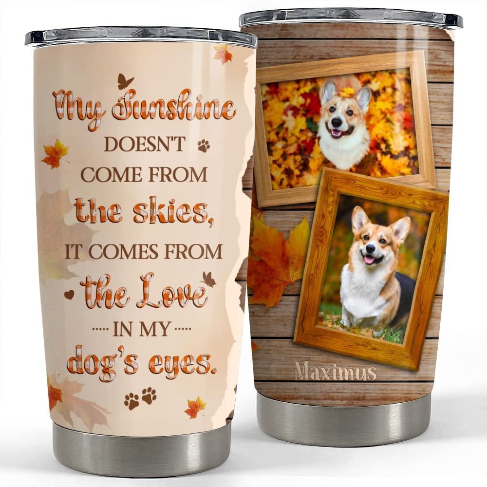 Personalized photos collage of dog tumbler cute gift for dog lover Personalized Tumbler